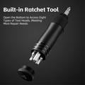 ROCKBROS TG-1616 Bærbar 120PSI cykelluftpumpe til elcykeldæk Cykelbasketball Metal Inflator med skraldeværktøj