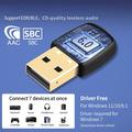RTL60C Bluetooth 6.0 Mini USB-adapter til Windows - Sort