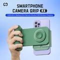 RX01-B Bluetooth Selfie Grip med trådløs opladning og fjernudløser - 15W MagSafe-kompatibel - Grøn