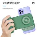 RX01-B Bluetooth Selfie Grip med trådløs opladning og fjernudløser - 15W MagSafe-kompatibel - Grøn