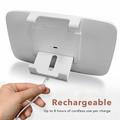 Genopladeligt LED-sminkespejl til bilens solskærm - hvid