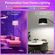 Genopladelig pære m. RGB og fjernbetjening - E27 - 2 stk.