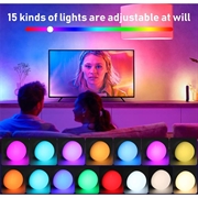 Genopladelig pære m. RGB og fjernbetjening - E27 - 2 stk.