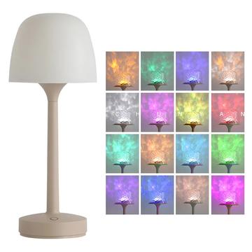 Genopladelig RGB Havbølge-projektorlampe med fjernbetjening