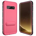 Redpepper IP68 Samsung Galaxy S10 Vandtæt Cover med Stand - Pink