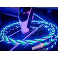 Reekin LED Flydende RGB 3-i-1-kabel - MicroUSB, Lightning, USB-C - 1m