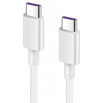 Reekin Quick Charge USB-C-kabel - 5A, 1m - Hvid