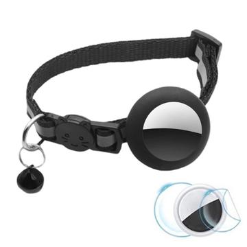 Reflekterende kæledyrshalsbånd med klokke, silikoneetui og beskyttelsesfilm til AirTag 1/2