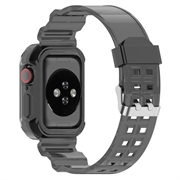Apple Watch Series 11/10 Udskiftning af Silikonestrop med Integreret Ramme - 42mm - Gennemsigtig sort