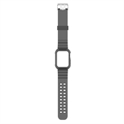 Apple Watch Series 11/10 Udskiftning af Silikonestrop med Integreret Ramme - 42mm - Gennemsigtig sort