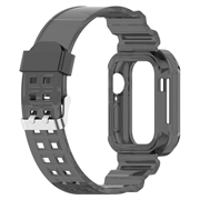 Apple Watch Series 11/10 Udskiftning af Silikonestrop med Integreret Ramme - 42mm - Gennemsigtig sort