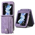 Samsung Galaxy Z Flip5 Retro Belagt Cover med Pung