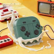 Samsung Galaxy Buds 4/4 Pro Retro Gamepad silikoneetui med karabinhage - grøn