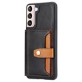 Samsung Galaxy S22 5G Retro Style Cover med Pung - Sort