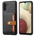 Samsung Galaxy A04s/A13 5G Retro Style Cover med Pung - Sort