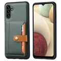 Samsung Galaxy A04s/A13 5G Retro Style Cover med Pung - Grøn
