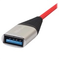 Rexus 2-i-1 USB 2.0 / USB-C og MicroUSB OTG Kabel Adapter - Sølv