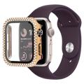 Rhinestone Dekorative Apple Watch SE (2022)/SE/6/5/4 Cover med Skærmbeskyttelse - 40mm - Guld