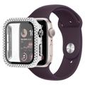 Rhinestone Dekorative Apple Watch SE (2022)/SE/6/5/4 Cover med Skærmbeskyttelse - 44mm - Sølv