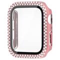 Rhinestone Dekorativt Apple Watch Series 9/8/7 Cover med Skærmbeskyttelse - 41mm - Pink