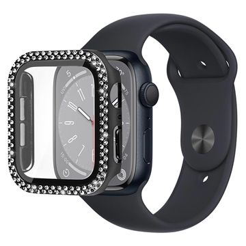 Rhinestone Dekorativt Apple Watch Series 9/8/7 Cover med Skærmbeskyttelse - 45mm