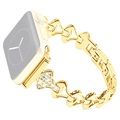 Rhinsten Vifteformet Apple Watch Ultra/8/SE (2022)/7/SE/6/5/4/3/2/1 Rem - 49mm/45mm/44mm/42mm - Guld