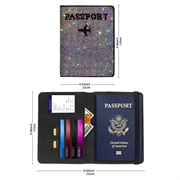 Sæt med pascover og bagagemærke med rhinsten - Farverig