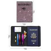 Sæt med pascover og bagagemærke med rhinsten - Pink