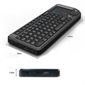 Rii Mini X1 Mini Trådløs Tastatur med Touchpad - Sort
