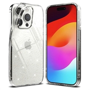 iPhone 15 Pro Ringke Air Glitter TPU Cover - Gennemsigtig