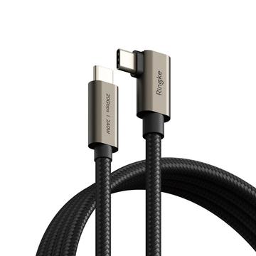 Ringke USB 3.2 2x2 Type-C-kabel PD240W - 90 grader, 2m, 20Gbps