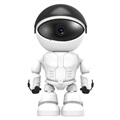Robot IP Trådløs Overvågningskamera - 1080p - Hvid