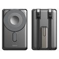 Rock P50 5-i-1 magnetisk powerbank 10000mAh - sort