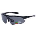RockBros polariserede cykelbriller med 5 linser - Sort