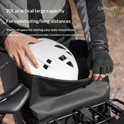 Rockbros AS-166 20l vandtæt bagagepose til cykel med skulderrem - sort