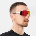 RockBros SP297 polariseret cykelbrille m etui og ramme til linser med styrke - Hvid / Orange