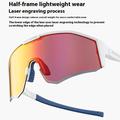 RockBros SP297 polariseret cykelbrille m etui og ramme til linser med styrke - Hvid / Orange