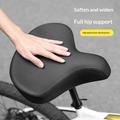 Rockbros bred komfortcykelsadel med stødabsorbering - sort