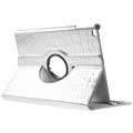 iPad 9.7 2017/2018 Roterende Cover - Krokodille - Sølv