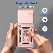 Motorola Razr Fold Roterende Ring Hybrid Cover med Kameraskjold - Rødguld
