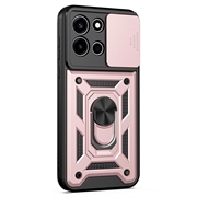 OnePlus Nord 6 Roterende Ring Hybrid Cover med Kameraskjold - Rødguld