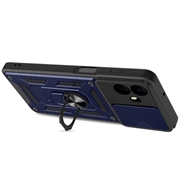 Samsung Galaxy A07 4G/5G Roterende Ring Hybrid Cover med Kameraskjold - Blå