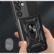 Samsung Galaxy A57 Roterende Ring Hybrid Cover med Kameraskjold