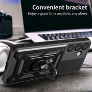 Samsung Galaxy A57 Roterende Ring Hybrid Cover med Kameraskjold