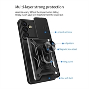 Samsung Galaxy A57 Roterende Ring Hybrid Cover med Kameraskjold