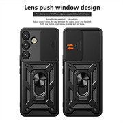 Samsung Galaxy A57 Roterende Ring Hybrid Cover med Kameraskjold