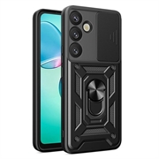 Samsung Galaxy S26 Roterende Ring Hybrid Cover med Kameraskjold - Sort