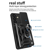 Samsung Galaxy S26 Roterende Ring Hybrid Cover med Kameraskjold