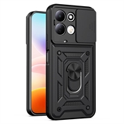 Xiaomi Redmi 17 5G/4G Roterende Ring Hybrid Cover med Kameraskjold - Sort