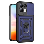 Xiaomi Redmi 17 5G/4G Roterende Ring Hybrid Cover med Kameraskjold - Blå